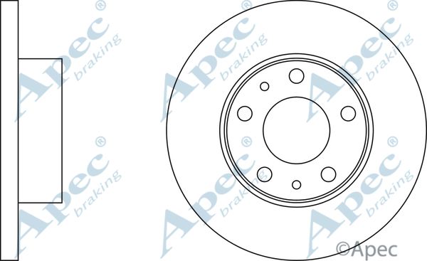 APEC BRAKING stabdžių diskas DSK654